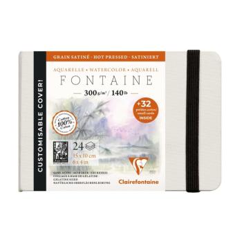 CLAIREFONTAINE AQUARELLE - Akvarelová kniha 10x15 cm (24 listov)
