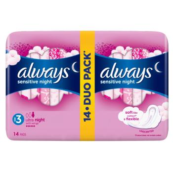 Always Ultra Sensitiv Night 14 ks