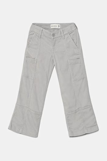 Detské nohavice Abercrombie & Fitch šedá farba, jednofarebné, KI256-4072