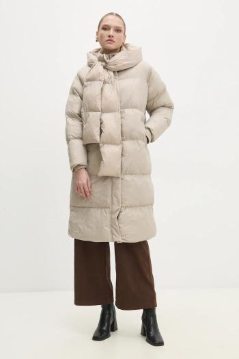 Bunda Answear.LAB dámska, béžová farba, zimná, oversize