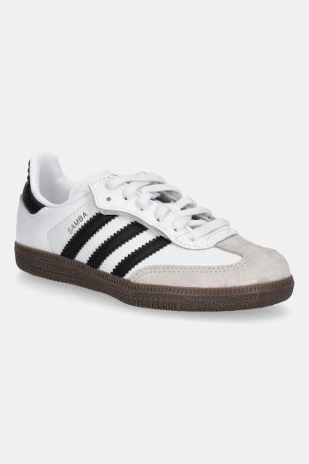 Detské kožené tenisky adidas Originals SAMBA OG biela farba, JQ6391
