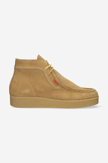 Semišové členkové topánky Levi's D7352.0004-brown, hnedá farba, jednofarebná, N80-0001 2040