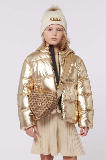 Detská bunda Michael Kors zlatá farba, R30187