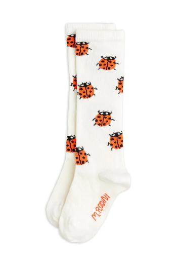 Detské ponožky Mini Rodini Ladybugs biela farba, 2526011310