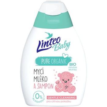 LINTEO BABY Umývacie mlieko a šampón s BIO nechtíkom lekárskym 250 ml (8594158373571)