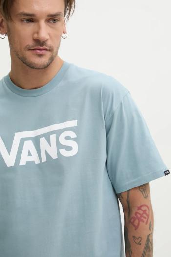 Bavlnené tričko Vans pánske, šedá farba, s potlačou, VN000GGGCFL1