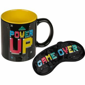 Hrnček a maska na oči Power Up/Game Over