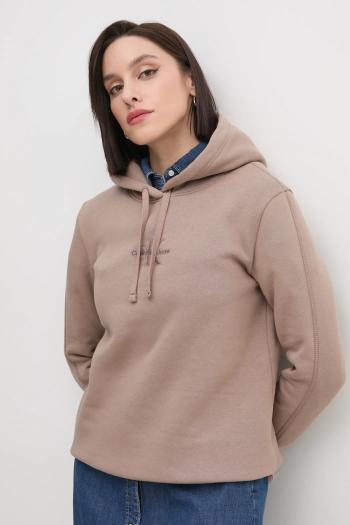 Mikina Calvin Klein Jeans dámska, čierna farba, s kapucňou, s nášivkou, J20J223536