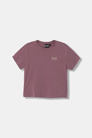 Detské tričko EA7 Emporio Armani ružová farba, 7G000137 AF10373
