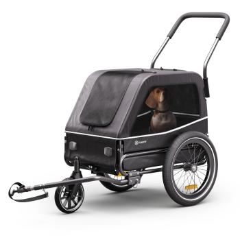 KLARFIT Goldie S Hybrid, príves na bicykel pre psov, pre malé/stredne veľké psy, polyesterová sieťovina