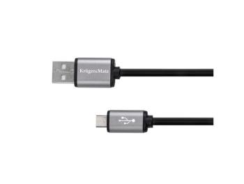 Kábel KRUGER & MATZ KM1235 Basic USB/micro USB 1m Black