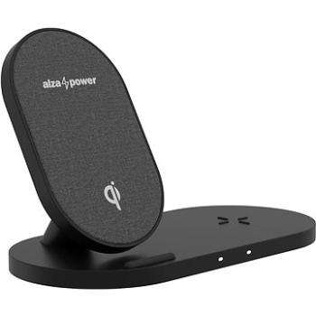 AlzaPower WC200 Wireless Dual Fast Charger čierna (APW-WC200B)