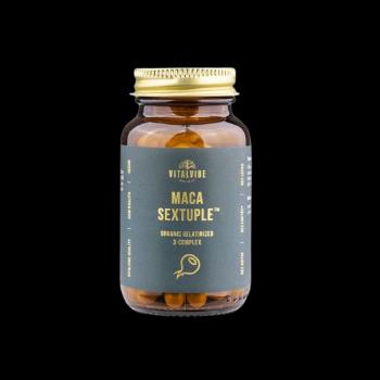 VITALVIBE Maca Sextuple™ BIO Gelatinized 3-Complex, 60 kapslí
