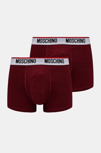 Boxerky Moschino Underwear 2-pak pánske, bordová farba, 241V1A13944300