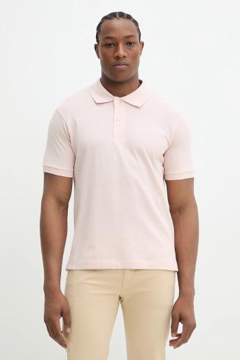 Bavlnené polo tričko Guess Jeans ružová farba, jednofarebné, M4BP29 KCJV1