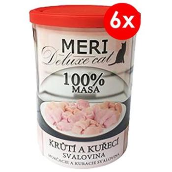 MERI deluxe morčacia a kuracia svalovina 400 g, 6 ks (8594025082834)