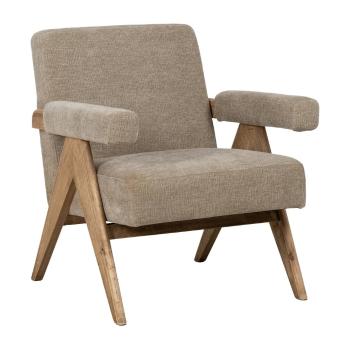 Bézs zsenília fotel Rest – Ixia