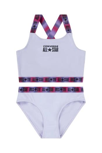 Dvojdielne detské plavky Converse fialová farba, 3CD419