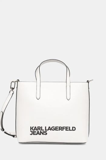 Kabelka Karl Lagerfeld Jeans biela farba, 246J3064