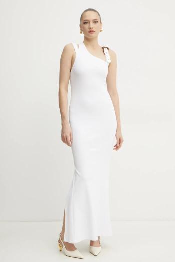 Šaty Versace Jeans Couture biela farba, maxi, áčkový strih, 78HAO973 J0004