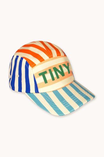 Detská bavlnená šiltovka Tinycottons STRIPED CAP béžová farba, vzorovaná, SS25-425