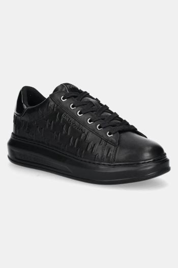 Kožené tenisky Karl Lagerfeld KAPRI MENS čierna farba, KL52549K