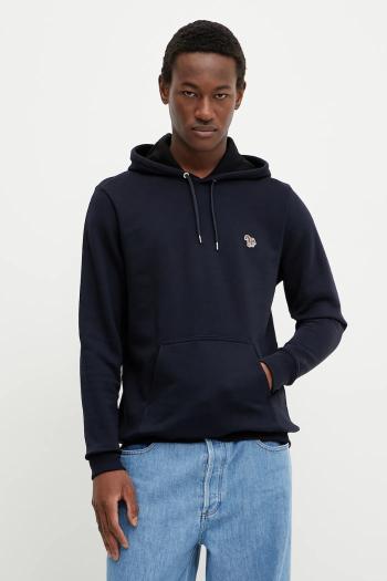 Bavlnená mikina PS Paul Smith pánska, tmavomodrá farba, s kapucňou, jednofarebná, M2R.284S.KZEBRA