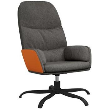 Relaxačné kreslo tmavo sivé textil, 341032