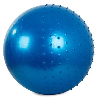 VERK GROUP Gymnastická masážna lopta 65 cm s pumpičkou modrá