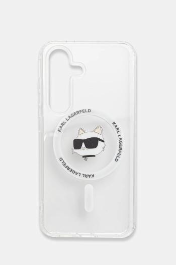 Puzdro na mobil Karl Lagerfeld Samsung Galaxy S25 priehľadná farba, KLHMS25SHLSCHH