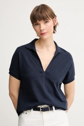 Polo tričko Tommy Hilfiger dámske, tmavomodrá farba, WW0WW44512
