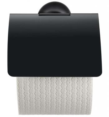 DURAVIT - Starck T Držiak toaletného papiera s krytom, matná čierna 0099404600