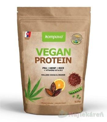 Kompava VEGAN PROTEIN čokoláda a pomaranč, 525g