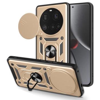 RING CAMERA Kryt s držiakom pre Xiaomi 15 Ultra zlatý