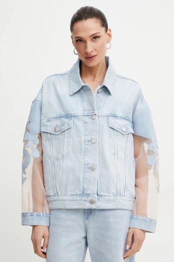 Rifľová bunda Pinko prechodná, oversize, 104697 A2F5