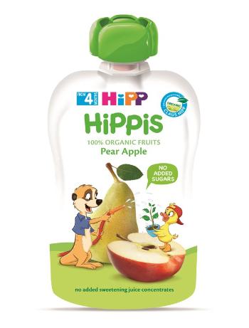 HiPP BIO Hippies Hruška-Jablko od uk. 4.-6. mesiaca, 100 g