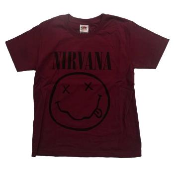 Nirvana tričko Grey Smiley Červená 9 – 10 rokov