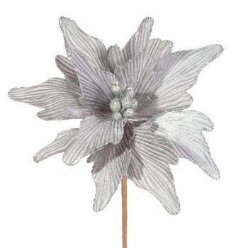 ArtFir Vianočný kvet 107 | strieborná 32 x 15 cm