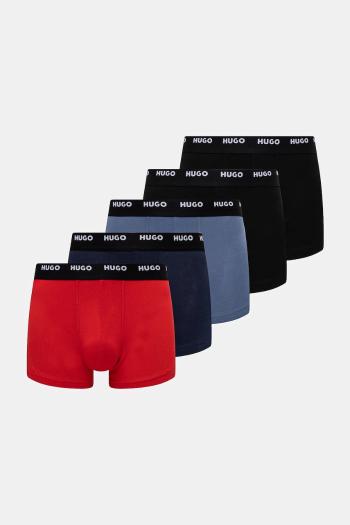 Boxerky HUGO 5-pak pánske, čierna farba, 50532619