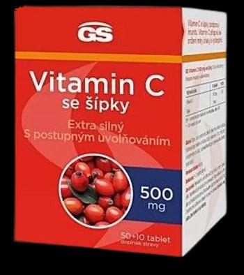 GS Vitamin C 500 + šípky 50+10 tabliet