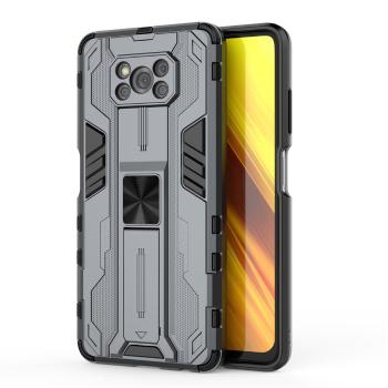 SUPERSONIC Ochranný obal so stojanom pre Xiaomi Poco X3 NFC / X3 Pro šedý