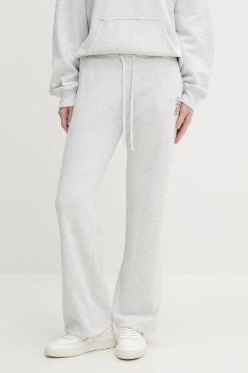 Tepláky Hollister Co. šedá farba, s nášivkou, KI347-5066