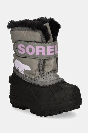 Detské snehule Sorel TODDLER SNOW COMMAND šedá farba, 2114102