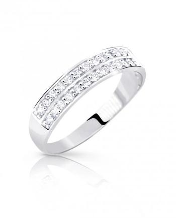 Cutie Diamonds Prsteň z bieleho zlata s trblietavými diamantmi DZ8037-10-X-2 54 mm