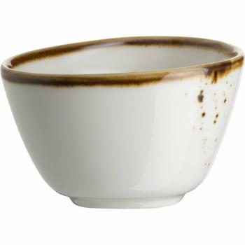 Mäser Oválna miska Pintar White hnedé bodky 7 x 6 cm, S