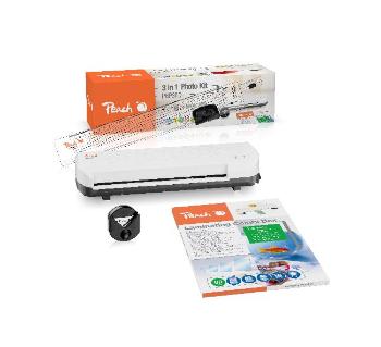 Peach 4 in1 Laminating Kit PBP300, set laminátor PL707, rezačka PC100-04, mix fólií a zarezávač rožkov