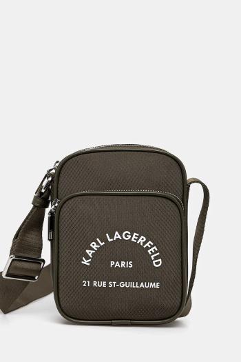 Malá taška Karl Lagerfeld K/IKON pánska, zelená farba, A2M30158