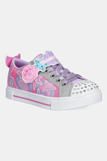 Detské tenisky Skechers TWINKLE SPARKS - UNDERWATER M fialová farba, 314824L