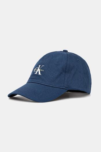 Bavlnená šiltovka Calvin Klein Jeans fialová farba, s potlačou, LV04G5032G