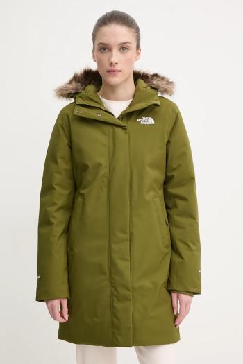 Páperová bunda The North Face Arctic zelená farba, zimná, NF0A84J2PIB1